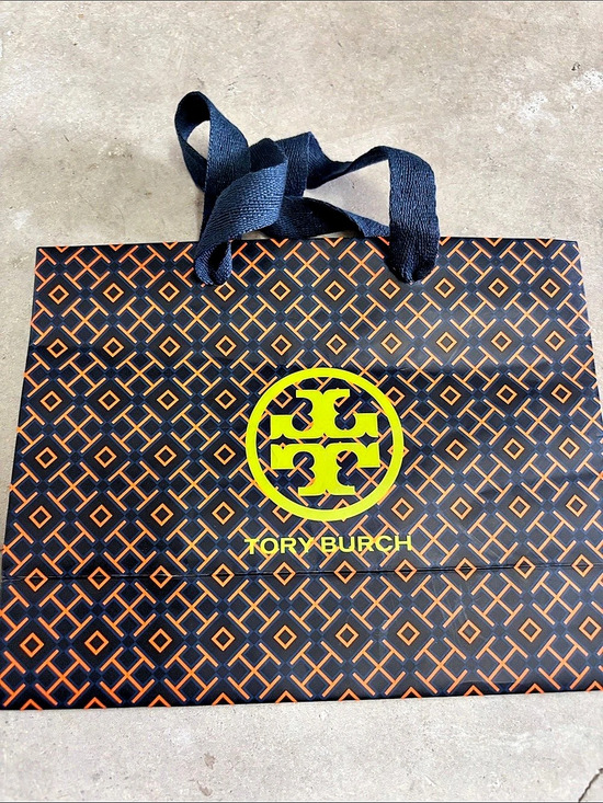 Tory Burch Handbags - Tory Burch Paper Shopping Gift Bag in Black & Orange (2)(small)